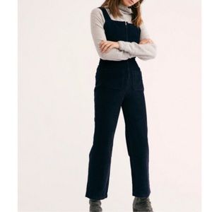 Free People Luna Corduroy Zip Front Overalls - Size 0